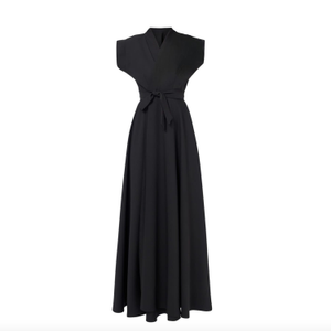 Kimono Wrap Gown In Midnight (L)