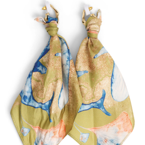 Kingdom Of Whales Silk Earring - Set Of Two