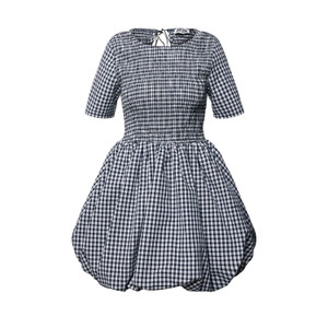 Kiran Black Gingham Mini Puffball Dress (M)