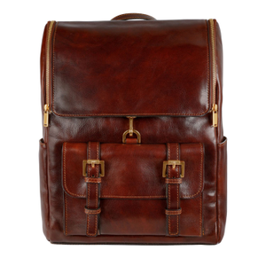 Large Brown Leather Backpack For Women - The Odyssey (one size)