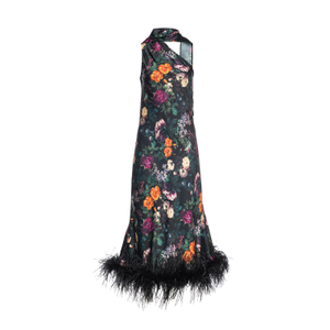 Liya Cannes Dress With Faux Feather (L)