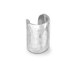 Long Curved Nomad Ear Cuff In Sterling Silver (one size)