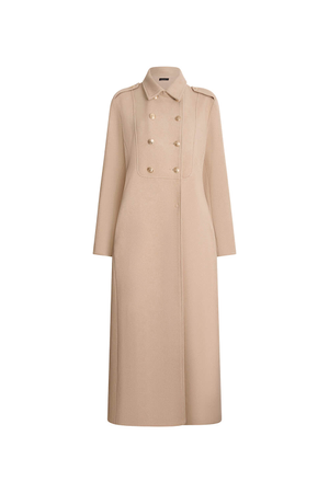 Long Military Camel Coat (L)