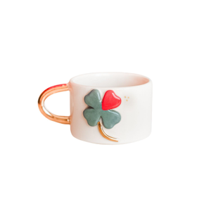 Lucky Clover Handmade Ceramic Mug