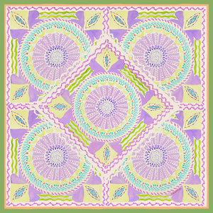 Lunar Mandala Silk Square Scarf (one size)