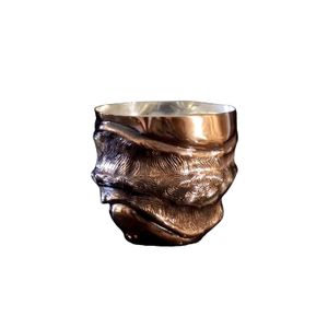 One Of A Kind Solid Copper Cup With Sterling Silver Coating
