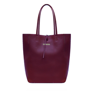Milan Tote Bag In Burgundy With Silver Hardware (one size)