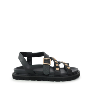 Morning Mood Chunky Stud Sandal - Black (5 UK)