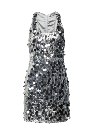 Oceane Silver Disc Sequin Dress (XS)