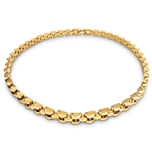 Onyx Watch Band Choker Necklace (14")