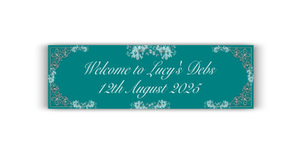 Personalised Teal Debs Banner