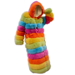 Over The Rainbow Faux Fur Coat (M/L)