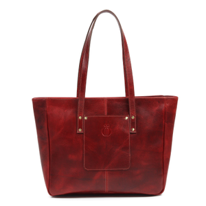 Noir Rogue Leather Tote Bag - Ox Red