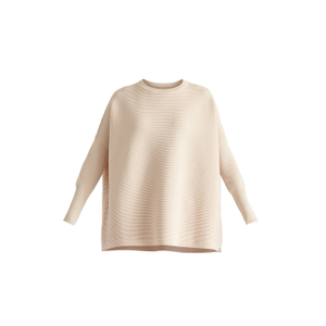 Paisie Ribbed Jumper In Beige (L/XL)
