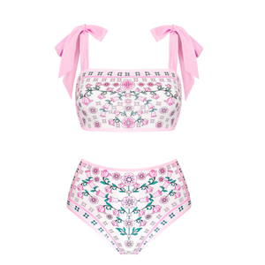 Pink Blossom Reversible Two-Piece Swimsuit (XL)