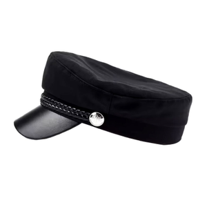 Plait Trim Baker Boy Hat (one size)