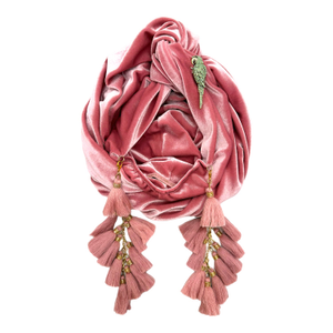 Polly Dusky Pink Chacha Turban (one size)