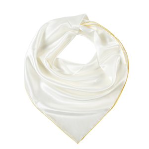 Pure Silk Scarf Daffodil Solid Colour Collection Ivory Small (S)