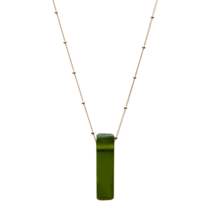 Recycled Wine Bottle Glass Stiletto Pine Gold