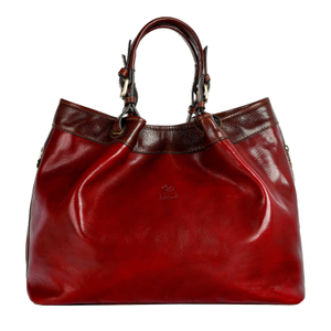 Red Leather Tote Bag For Women - The Betrothed (one size)
