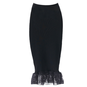 Ribbed Silk Pencil Under Skirt (M/L)