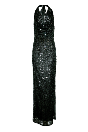 Rio Black Embellished Maxi Dress (L)