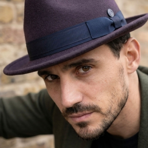 Robin Coffee Brown Wool Felt Two Tone Trilby Fedora Hat (57cm)