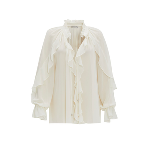 Ruffle Blouse In Ecru (L)