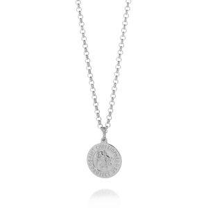 Saint Christopher Mens Necklace Sterling Silver