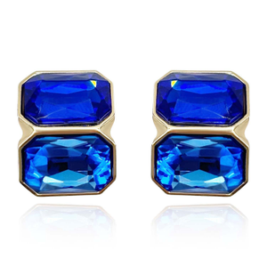 Clara Sapphire And Light Sapphire Clip Earrings
