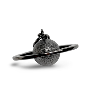 Saturn Pendant In Black Rhodium