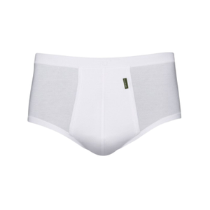 Senior Fly Front Briefs – Premium Egyptian Cotton Comfort - White (S)
