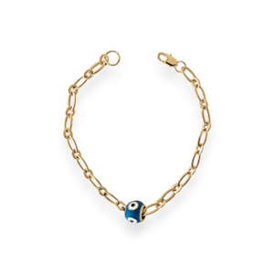 Evil Eye Bead Chain Bracelet
