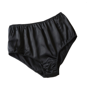 Set Of Two Pure Mulberry Silk French Cut Panties | High Waist In Black (3XL)