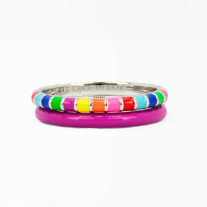 Purple Rainbow Ring Stack (M 1/2 (UK))