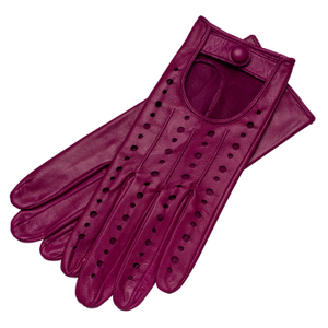 Rimini - Women's Leather Driving Gloves In Clover Nappa Leather (7")