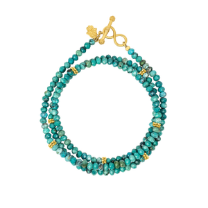 Turquoise Infinity Wrap Bracelet – Balance & Energy Gemstone Jewelry – Serene Mindset