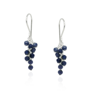 Silver Sapphire Earrings