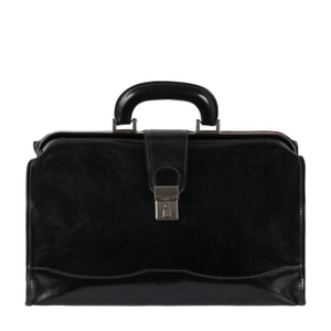 Small Leather Doctor Bag For Women In Black - David Copperfield (one size)