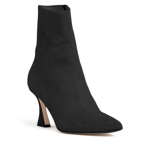Soraya Black Ankle Bootie Comfortable Medium Heel Dressy For Work & Evening (6 UK)