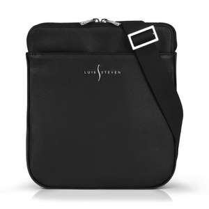 Sporty Messenger - Black Pebble Leather (one size)