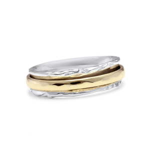 Sterling Silver Spinner Ring (S (UK))