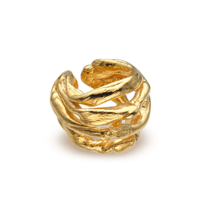 Talisman Wave Ear Cuff Gold
