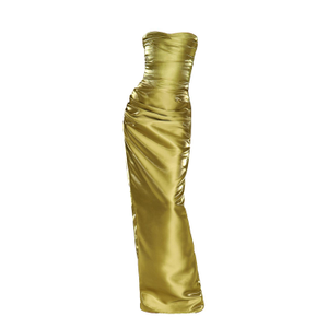 Talia Strapless Corset Gown- Green (XS)