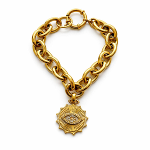 Tatiana Evil Eye Amulet Bracelet Yellow Gold