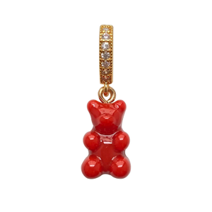 The Burgundy Gummy Bear Charm Pendant
