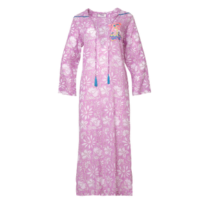 The Diane Purple Embroidered Kaftan Dress (XL)