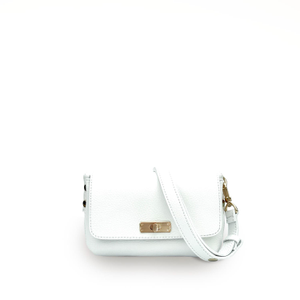 The Maisie Mini White Leather Bag