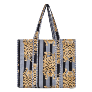 The Ultimate Tibetan Tiger Tote In Black And Grey