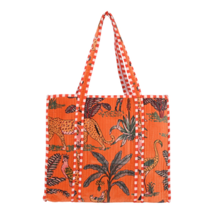 The Ultimate Velvet Jungle Tote In Orange